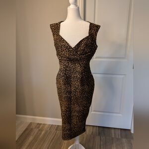 Pinup Girl Clothing Leopard Wiggle Dress